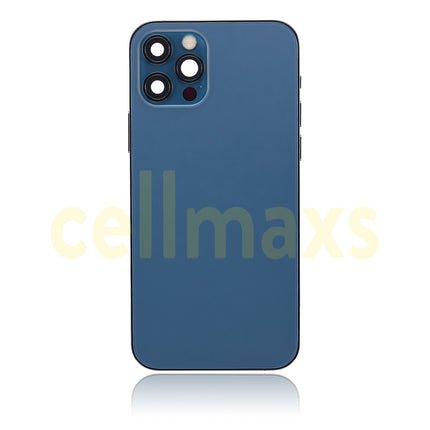 Cellmaxs For iPhone 12 Mini Pro Max Back Housing Cover Replacement With Power Volume Button Keys Camera Lens Sim Card Tray Free Tools