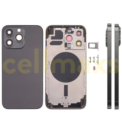 Cellmaxs For iPhone 13 Pro Max Back Housing Cover Replacement With Wireless Charging Power Volume Flex Camera Lens Button Keys Sim Card Tray Free Tools