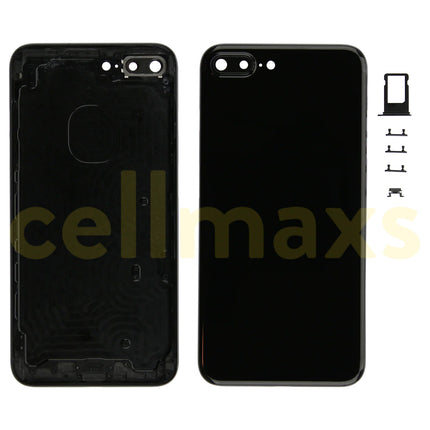 Cellmaxs For iPhone 7 Plus Back Housing Cover Replacement With Wireless Charging Power Volume Flex Camera Lens Button Keys Sim Card Tray Free Tools