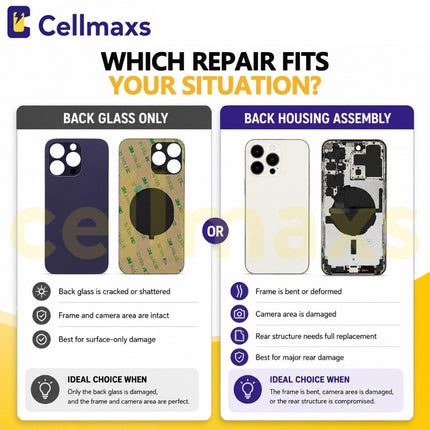 Cellmaxs For iPhone 11 Pro Max Back Housing Cover Replacement With Wireless Charging Power Volume Flex Camera Lens Button Keys Sim Card Tray Free Tools