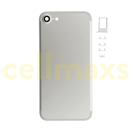 Cellmaxs For iPhone 7 Back Housing Cover Replacement With Wireless Charging Power Volume Flex Camera Lens Button Keys Sim Card Tray Free Tools