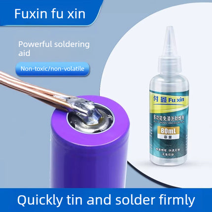 FUXIN 18650 Liquid Soldering Flux for Stainless Steel Battery Welding Household Repair Strong Formula