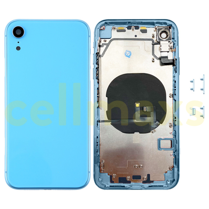 Cellmaxs For iPhone X XR XS Max Back Housing Cover Replacement With Wireless Charging Power Volume Flex Camera Lens Button Keys Sim Card Tray Free Tools