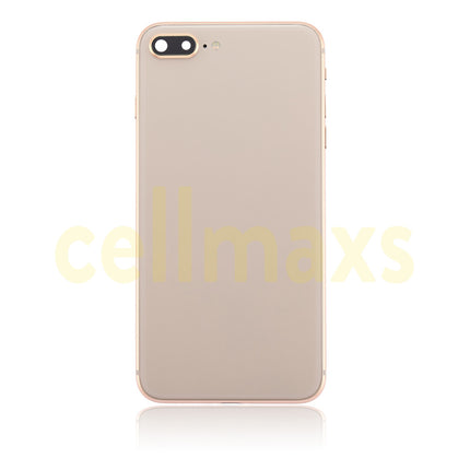 Cellmaxs For iPhone 8 Plus Back Housing Cover Replacement With Wireless Charging Power Volume Flex Camera Lens Button Keys Sim Card Tray Free Tools