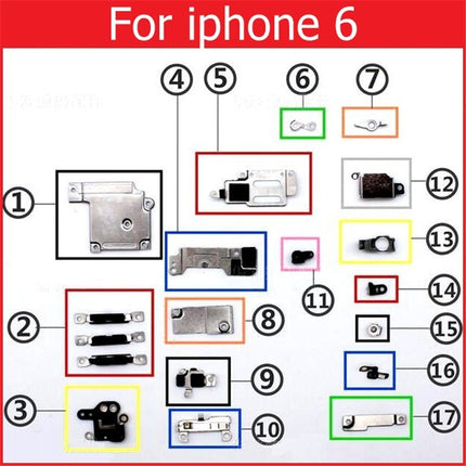 For Apple iPhone 5 5C 5S 6 6S 7 8 PLUS X XR XS MAX SET METAL PLATES