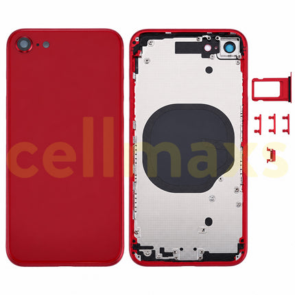 Cellmaxs For iPhone 8 Back Housing Cover Replacement With Wireless Charging Power Volume Flex Camera Lens Button Keys Sim Card Tray Free Tools