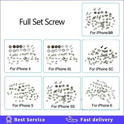 For Apple iPhone X XS XR XS 11 12 MINI PRO MAX Full Screws Set