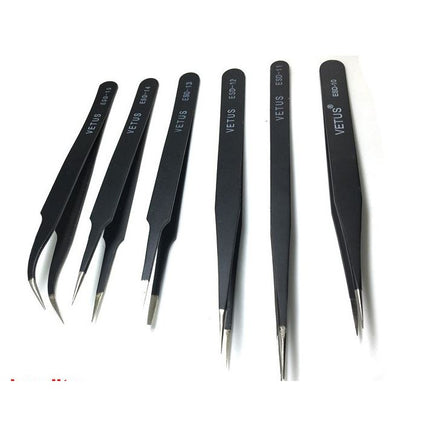 6PCS Stainless Steel Tweezers