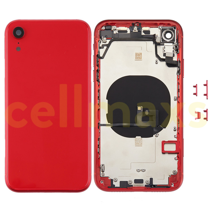 Cellmaxs For iPhone X XR XS Max Back Housing Cover Replacement With Wireless Charging Power Volume Flex Camera Lens Button Keys Sim Card Tray Free Tools