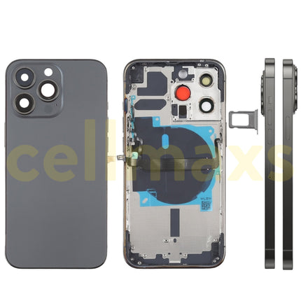 Cellmaxs For iPhone 13 Mini Pro Max Back Housing Cover Replacement With Wireless Charging Power Volume Flex Camera Lens Button Keys Sim Card Tray Free Tools