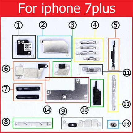 For Apple iPhone 5 5C 5S 6 6S 7 8 PLUS X XR XS MAX SET METAL PLATES