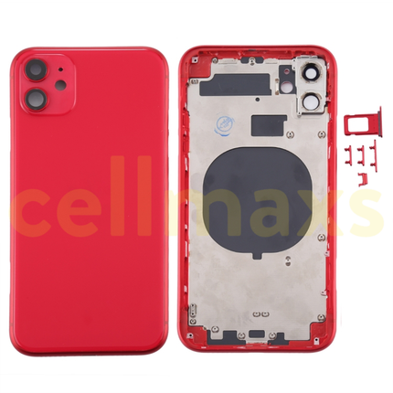 Cellmaxs For iPhone 11 Pro Max Back Housing Cover Replacement With Power Volume Button Keys Camera Lens Sim Card Tray Free Tools