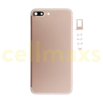 Cellmaxs For iPhone 7 Plus Back Housing Cover Replacement With Wireless Charging Power Volume Flex Camera Lens Button Keys Sim Card Tray Free Tools