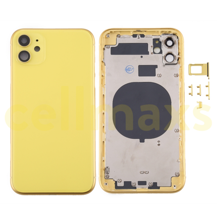 Cellmaxs For iPhone 11 Pro Max Back Housing Cover Replacement With Power Volume Button Keys Camera Lens Sim Card Tray Free Tools
