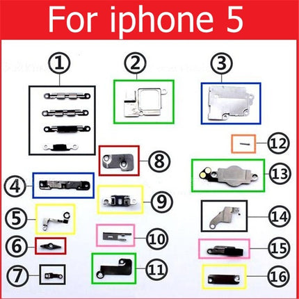 For Apple iPhone 5 5C 5S 6 6S 7 8 PLUS X XR XS MAX SET METAL PLATES
