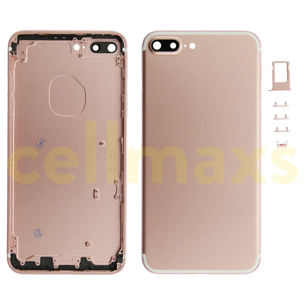 Cellmaxs For iPhone 7 Plus Back Housing Cover Replacement With Wireless Charging Power Volume Flex Camera Lens Button Keys Sim Card Tray Free Tools