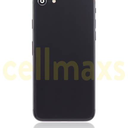 Cellmaxs For iPhone SE 2st SE 2020 Back Housing Cover Replacement With Wireless Charging Power Volume Flex Camera Lens Button Keys Sim Card Tray