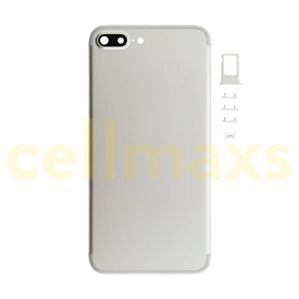 Cellmaxs For iPhone 7 Plus Back Housing Cover Replacement With Wireless Charging Power Volume Flex Camera Lens Button Keys Sim Card Tray Free Tools