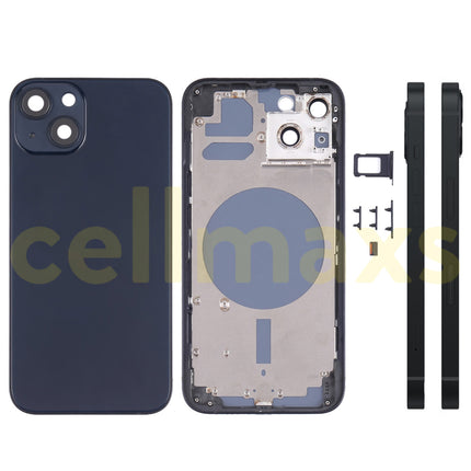 Cellmaxs For iPhone 13 Mini Pro Max Back Housing Cover Replacement With Power Volume Button Keys Camera Lens Sim Card Tray Free Tools