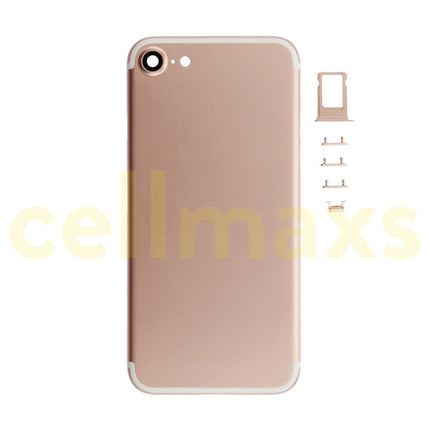 Cellmaxs For iPhone 7 Back Housing Cover Replacement With Wireless Charging Power Volume Flex Camera Lens Button Keys Sim Card Tray Free Tools