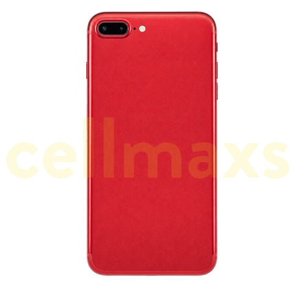 Cellmaxs For iPhone 7 Plus Back Housing Cover Replacement With Wireless Charging Power Volume Flex Camera Lens Button Keys Sim Card Tray Free Tools