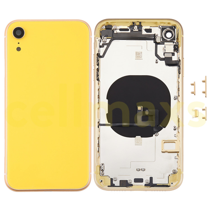 Cellmaxs For iPhone X XR XS Max Back Housing Cover Replacement With Wireless Charging Power Volume Flex Camera Lens Button Keys Sim Card Tray Free Tools