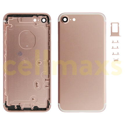 Cellmaxs For iPhone 7 Back Housing Cover Replacement With Wireless Charging Power Volume Flex Camera Lens Button Keys Sim Card Tray Free Tools