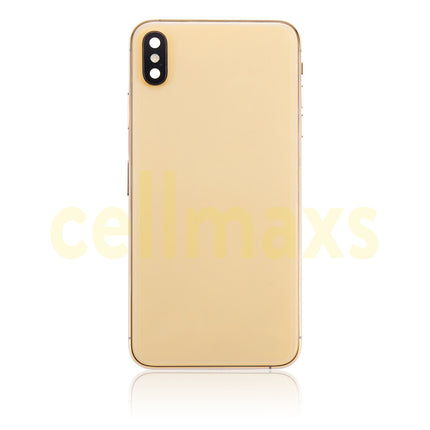 Cellmaxs For iPhone X XR XS Max Back Housing Cover Replacement With Power Volume Button Keys Camera Lens Sim Card Tray Free Tools