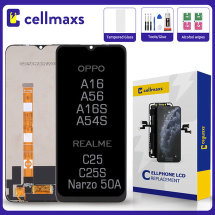 For OPPO A16 A16S A54S A56 REALME C25 C25S Narzo 50A LCD