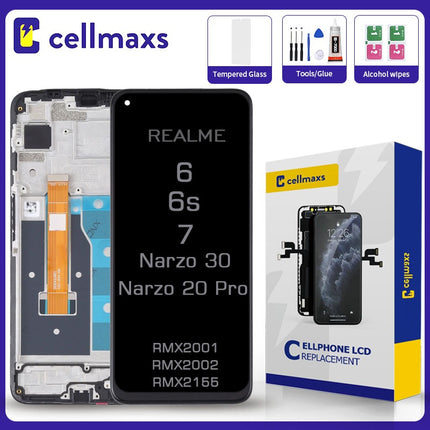 For REALME 6 6S 7 4G Narzo 20 Pro 30 LCD