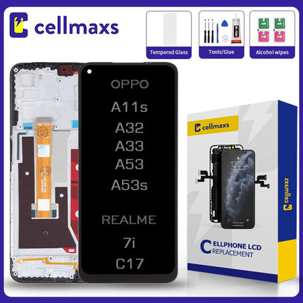 For OPPO A11s A32 A33 2020 A53 A53s REALME 7i Asia C17 LCD