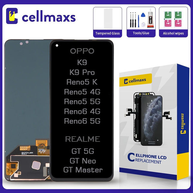 For OPPO Reno5 K Reno6 4G 5G K9 Pro Find X3 Lite REALME GT Neo Flash Neo2T Master Q3 Pro OnePlus Nord 2 CE 5G LCD