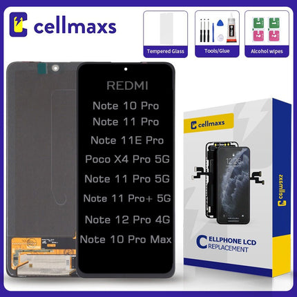 For XIAOMI REDMI Note 10 11 12 11E Poco X4 Pro Pro+ Max 4G 5G LCD