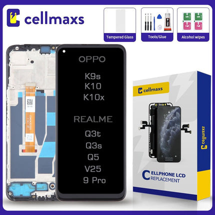 For OPPO K9s K10 K10x REALME V25 Q5 Q3s Q3t 9 Pro LCD