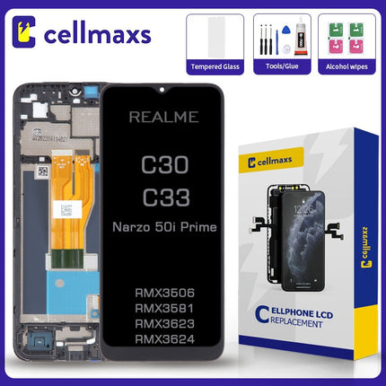 For REALME C30 C33 Narzo 50i Prime LCD