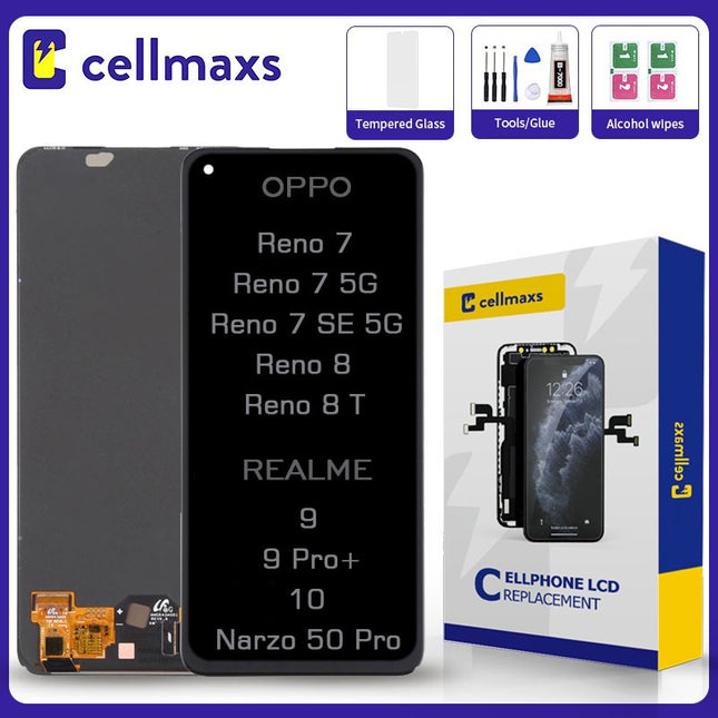 For OPPO A78 Reno7 SE Reno8 T F21 Pro Find X5 Lite REALME 10 9 Pro+ 4G Narzo 50 Pro 60 OnePlus Nord CE 2 5G LCD
