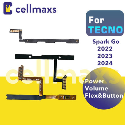 For TECNO Spark Go 2022 2023 2024 Power Volume Button Flex