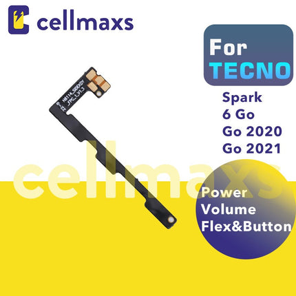 For TECNO Spark 6 Go 2020 2021 Power Volume Button Flex