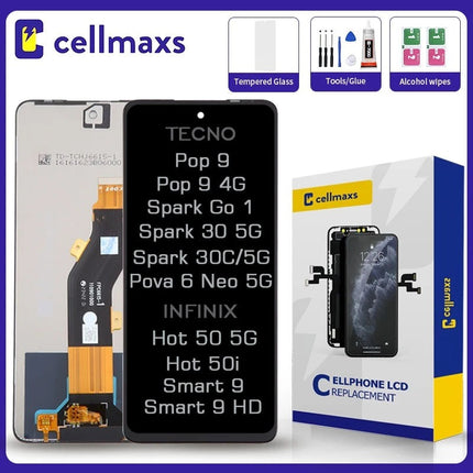 For INFINIX Hot 50 50i Smart 9 HD TECNO Pop 9 4G Spark 30C 30 Go 1 Pova 6 Neo 5G LCD