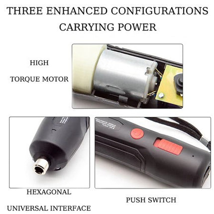Screwdriver Handheld Mini Electric Drill Hammer Drill 4V Power Tools With Li-ion For Milling Cutting Polishing