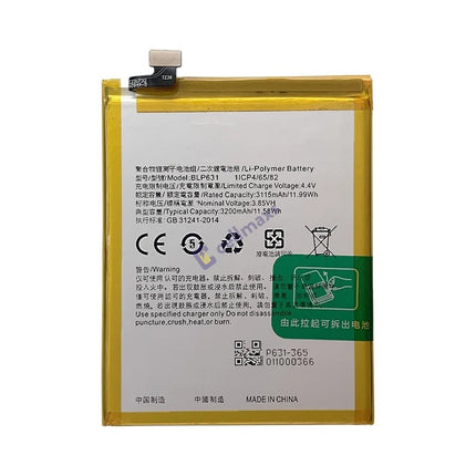CELLMAXS For OPPO F3 F5 F5 Youth A73 Battery Replacement BLP631 With Adhesive Tools