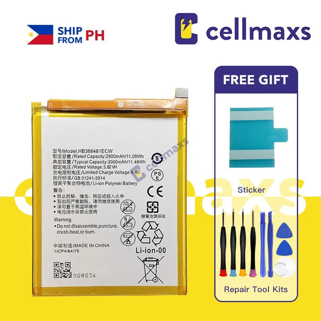 For HUAWEI Y6 Y7 2018 Nova 2 Lite P20 Lite HB366481ECW Battery