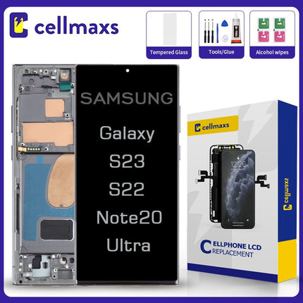 For SAMSUNG Galaxy S22 S23 Note20 Ultra 5G AMOLED LCD