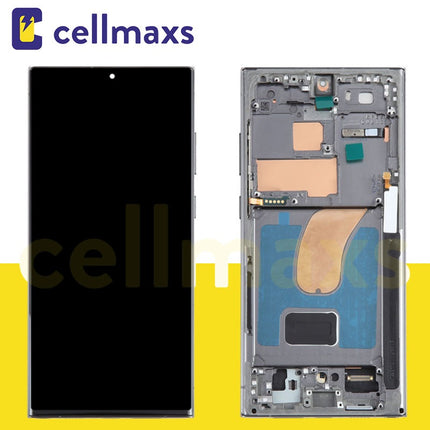 For SAMSUNG Galaxy S22 S23 Note20 Ultra 5G AMOLED LCD Touch Screen Replacement With Frame