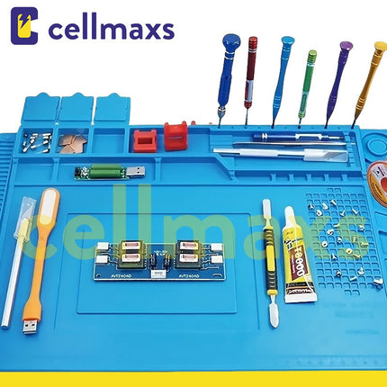 CELLMAXS Heat Insulation Silicone Pad for Electronics Phone Soldering Repair Platform Tool Heat-Resistant Mat