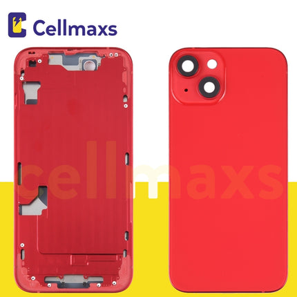 For iPhone 14 Back Housing Cover Replacement With Wireless Charging Power Volume Flex Camera Lens Button Keys Sim Card Tray Free Tools