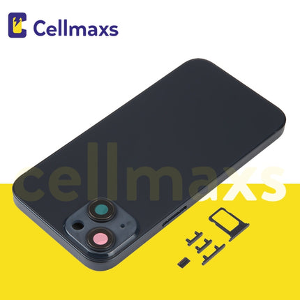For iPhone 14 Back Housing Cover Replacement With Wireless Charging Power Volume Flex Camera Lens Button Keys Sim Card Tray Free Tools