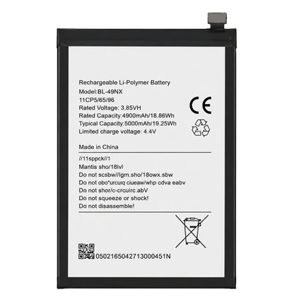 Cellmaxs Battery BL-49NX For Infinix Smart 7 HD 8 Hot 30i X6515 X6516 X6525 X669 5000mAh Battery Replacement With Tools Adhesive