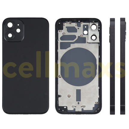 Cellmaxs For iPhone 12 Mini Pro Max Back Housing Cover Replacement With Power Volume Button Keys Camera Lens Sim Card Tray Free Tools