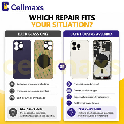 Cellmaxs For iPhone XS Max Back Housing Cover Replacement With Wireless Charging Power Volume Flex Camera Lens Button Keys Sim Card Tray Free Tools